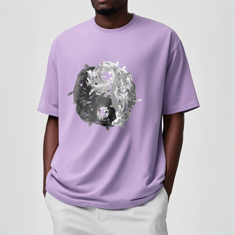 Soft Cotton Yin Yang Koi Balance Meditation Tee