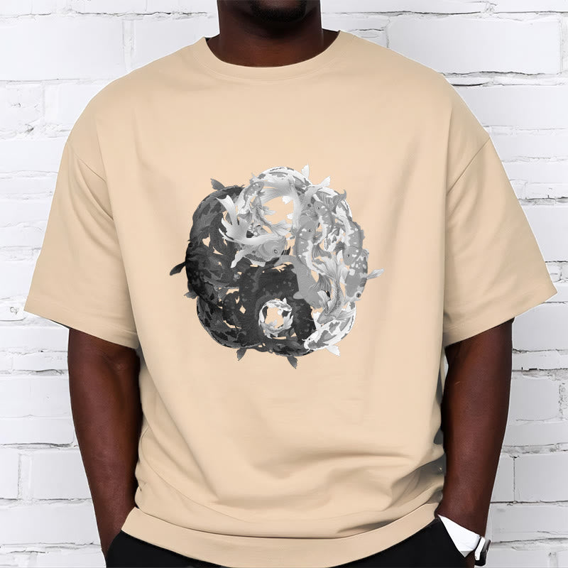 Soft Cotton Yin Yang Koi Balance Meditation Tee