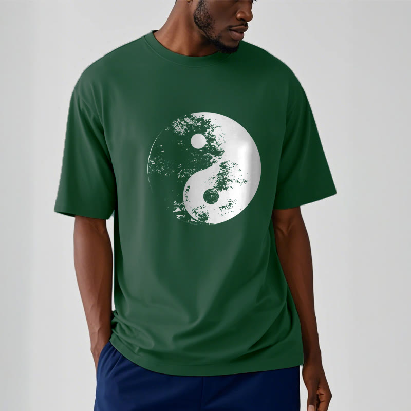 Yin Yang Tai Chi Pattern Cotton Tee T-shirt
