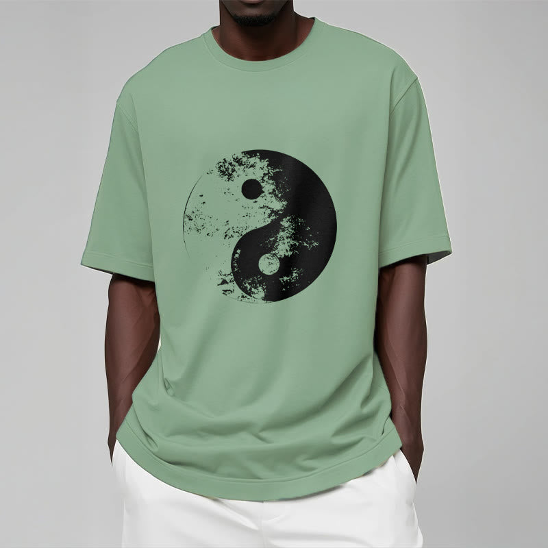Yin Yang Tai Chi Pattern Cotton Tee T-shirt