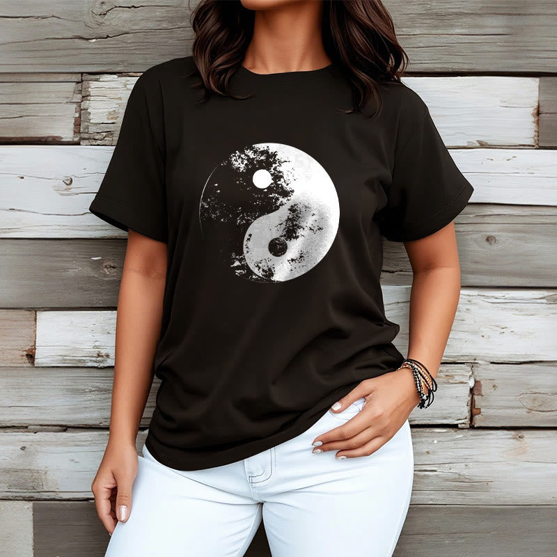 Yin Yang Tai Chi Pattern Cotton Tee T-shirt