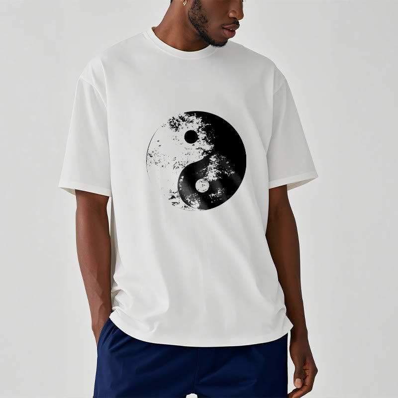 Yin Yang Tai Chi Pattern Cotton Tee T-shirt