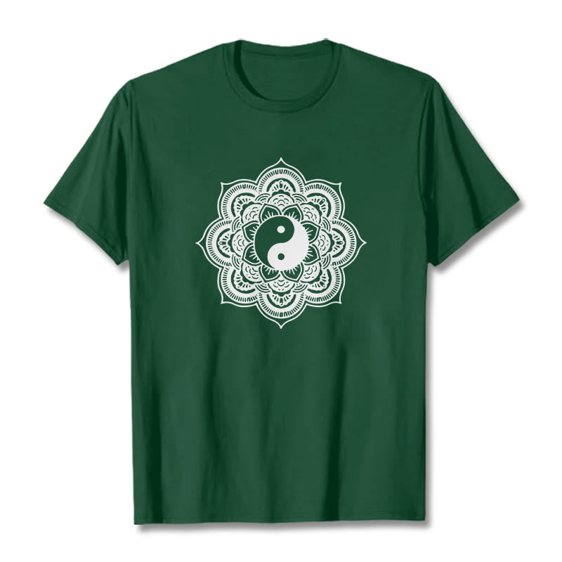 Mandala Yin Yang Cotton Tee T-shirt