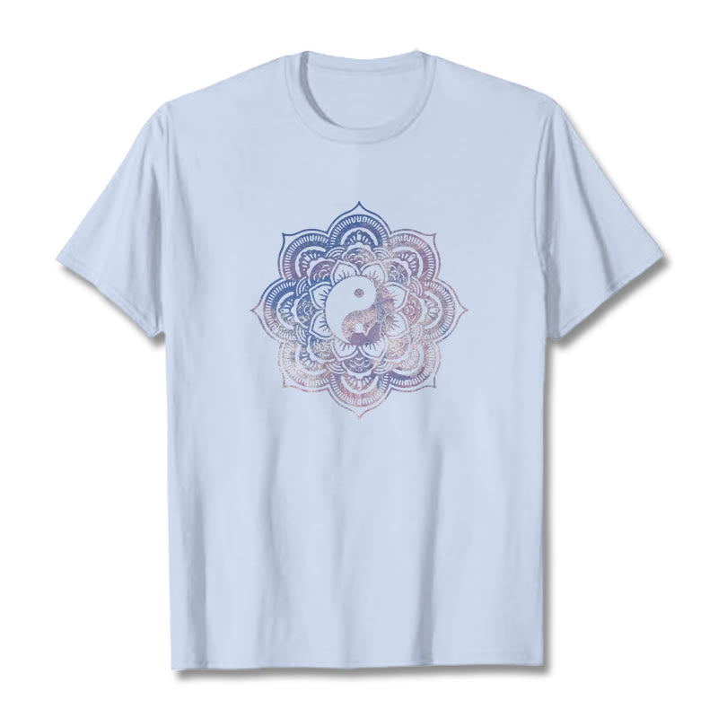 Mandala Yin Yang Cotton Tee T-shirt