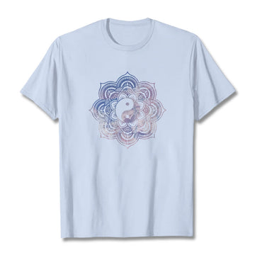Mandala Yin Yang Cotton Tee T-shirt