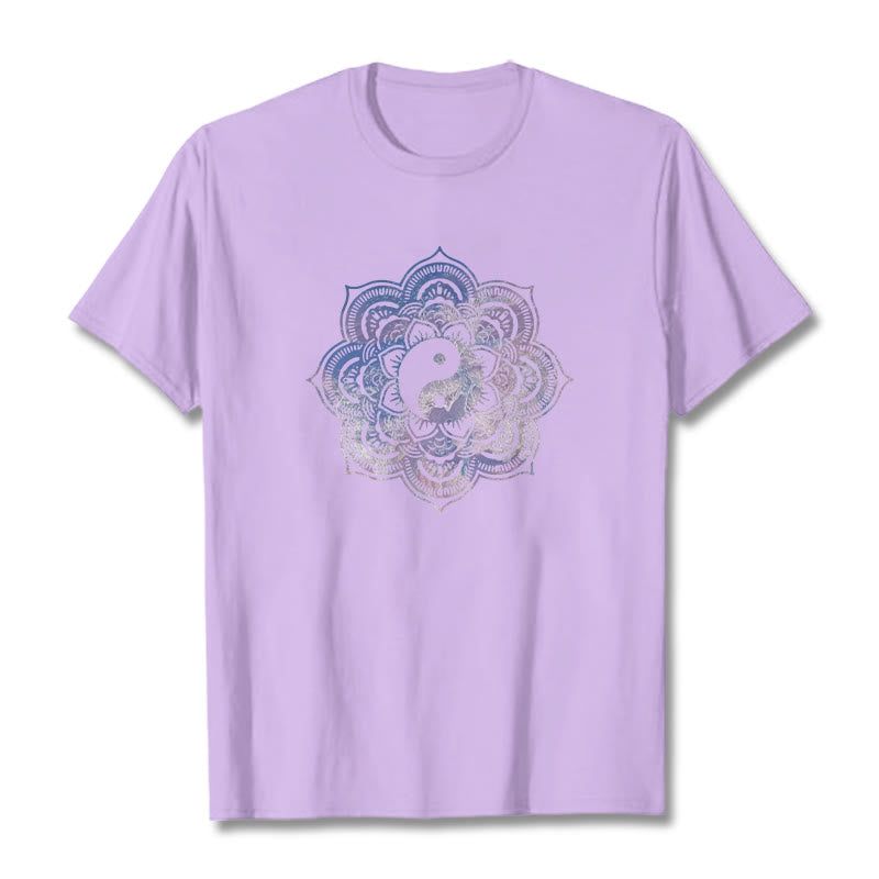 Mandala Yin Yang Cotton Tee T-shirt