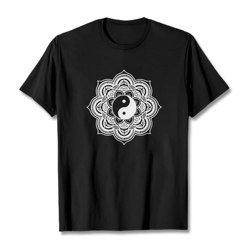 Mandala Yin Yang Cotton Tee T-shirt