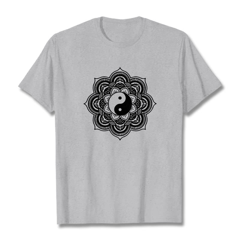 Mandala Yin Yang Cotton Tee T-shirt