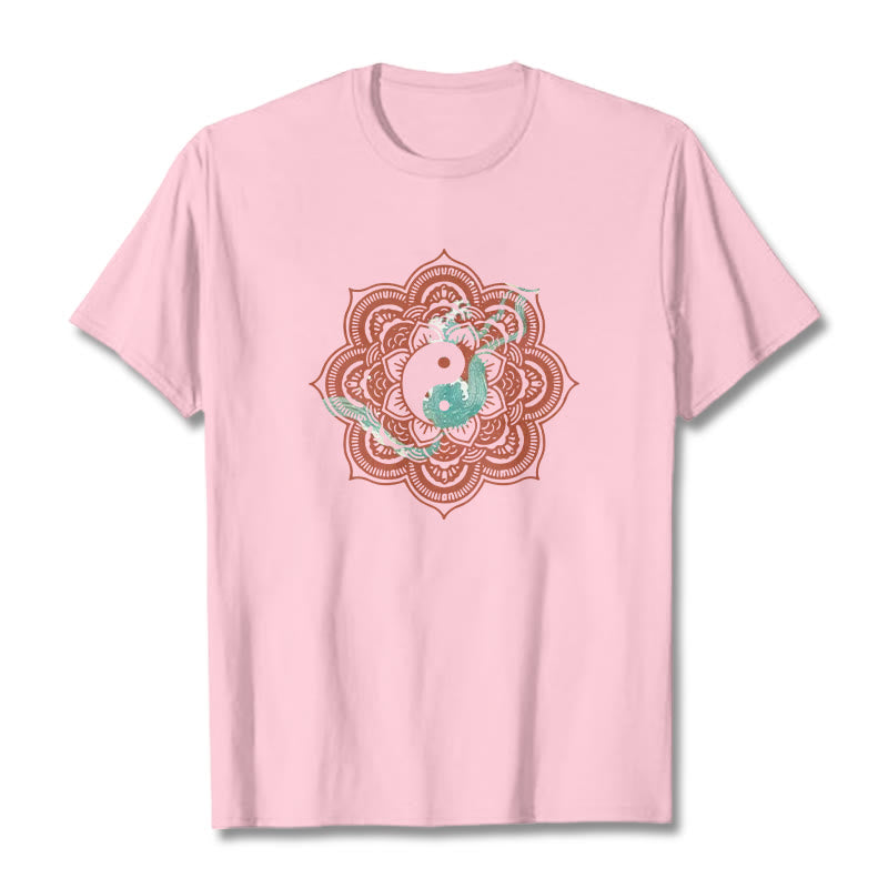 Mandala Yin Yang Cotton Tee T-shirt