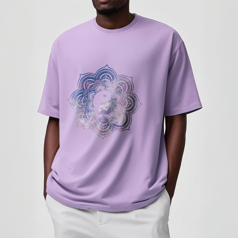 Mandala Yin Yang Cotton Tee T-shirt