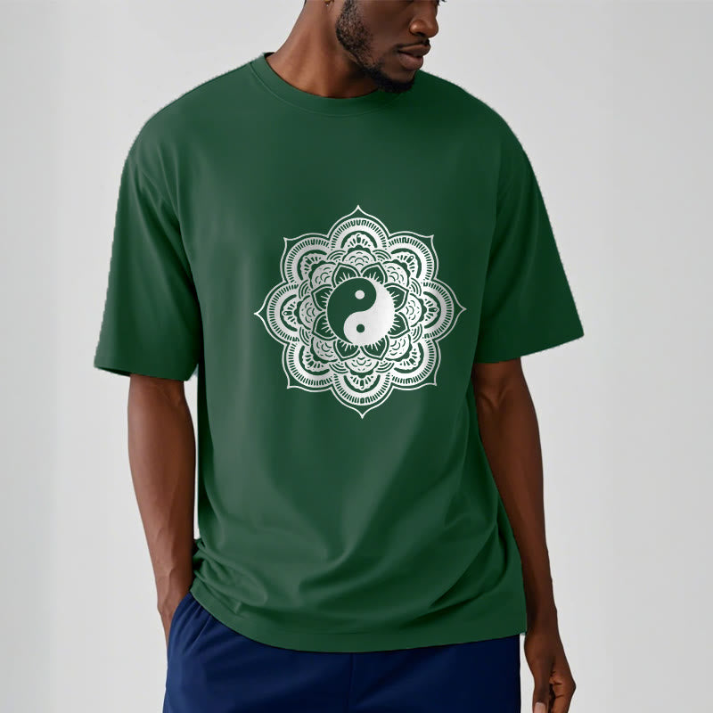 Mandala Yin Yang Cotton Tee T-shirt