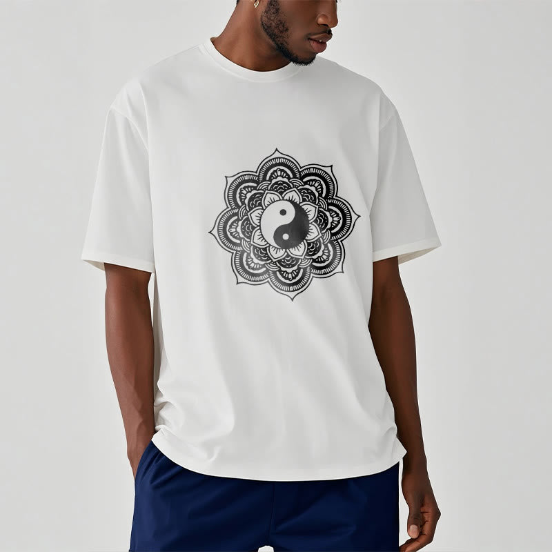 Mandala Yin Yang Cotton Tee T-shirt