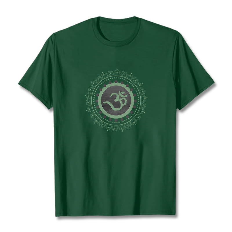 Om Mandala Pattern Cotton Tee T-shirt