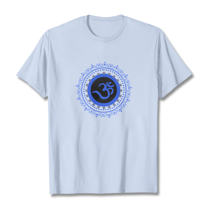 Om Mandala Pattern Cotton Tee T-shirt