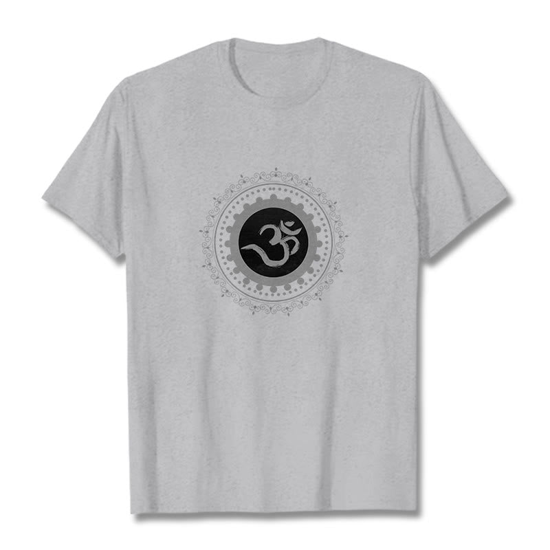 Om Mandala Pattern Cotton Tee T-shirt
