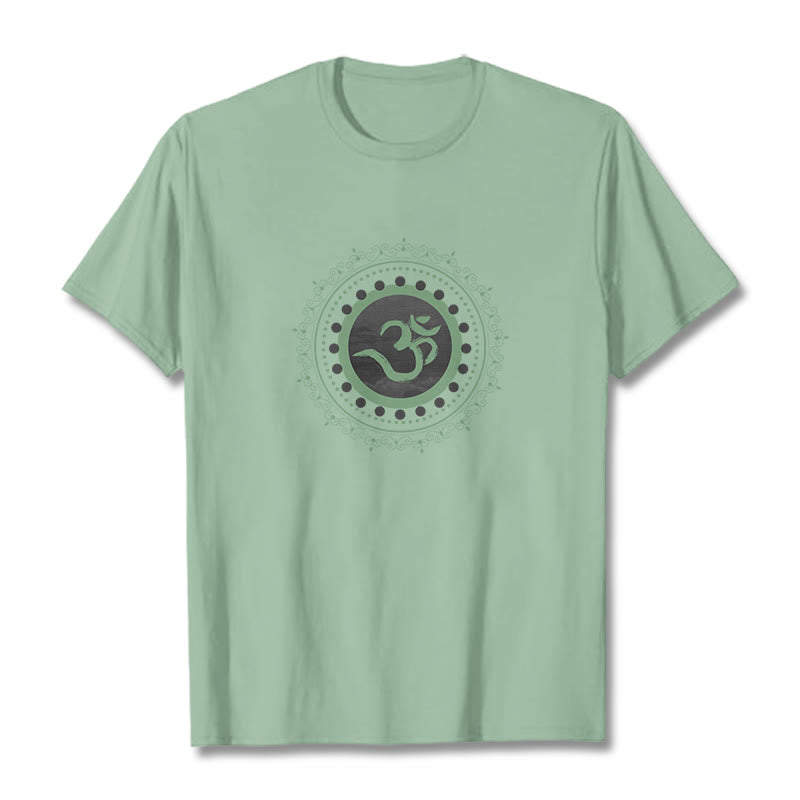 Om Mandala Pattern Cotton Tee T-shirt