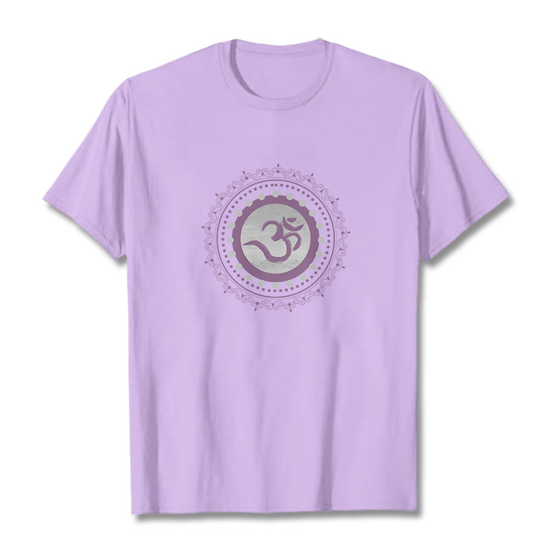 Om Mandala Pattern Cotton Tee T-shirt