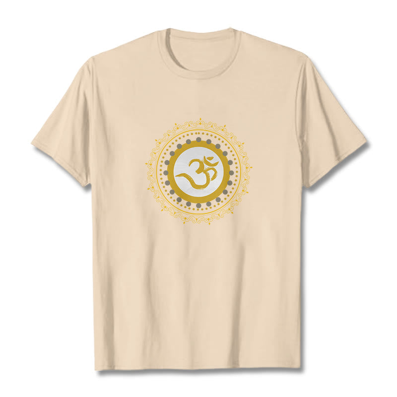 Om Mandala Pattern Cotton Tee T-shirt