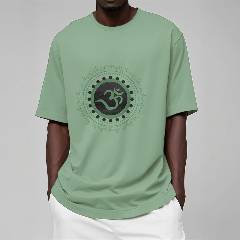 Om Mandala Pattern Cotton Tee T-shirt