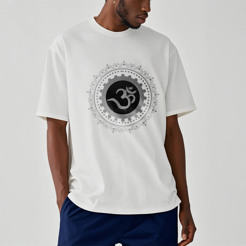 Om Mandala Pattern Cotton Tee T-shirt