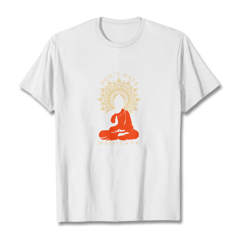 Soft Cotton Crew Neck Mindful Meditation T-Shirt