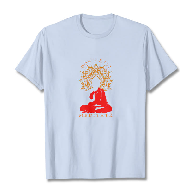 Soft Cotton Crew Neck Mindful Meditation T-Shirt