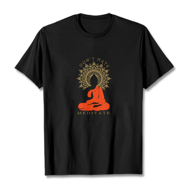 Soft Cotton Crew Neck Mindful Meditation T-Shirt