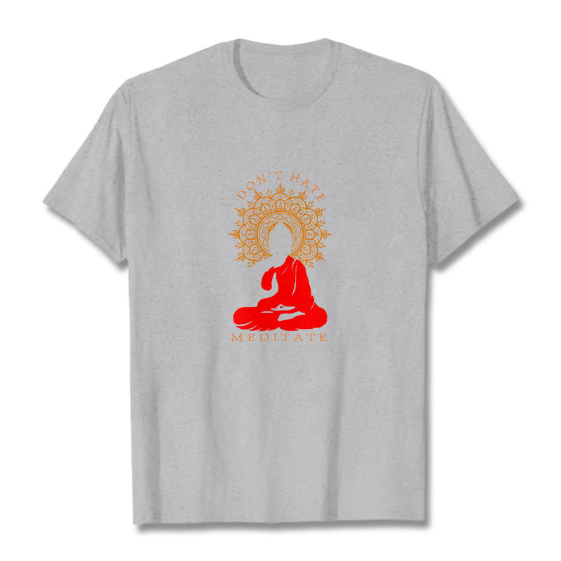 Soft Cotton Crew Neck Mindful Meditation T-Shirt