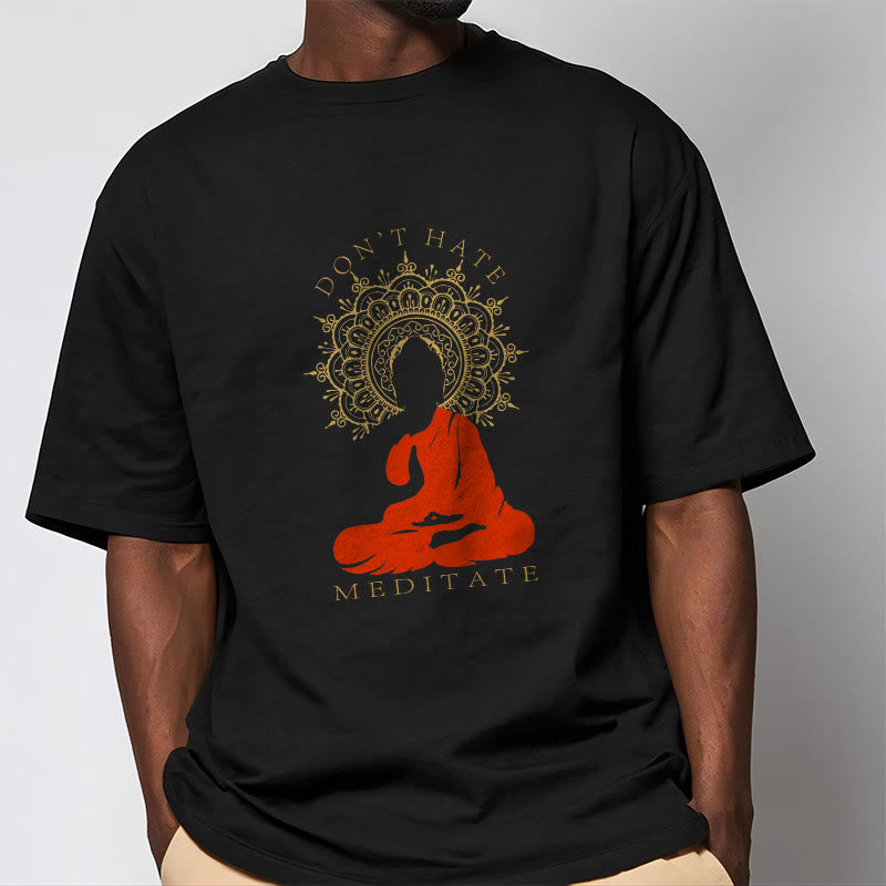 Soft Cotton Crew Neck Mindful Meditation T-Shirt