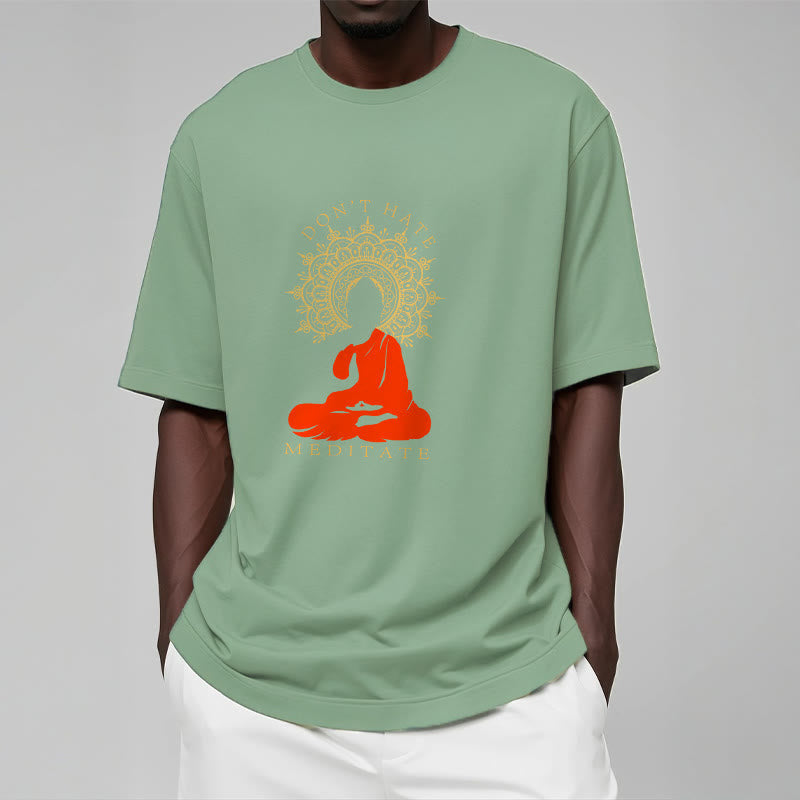 Soft Cotton Crew Neck Mindful Meditation T-Shirt
