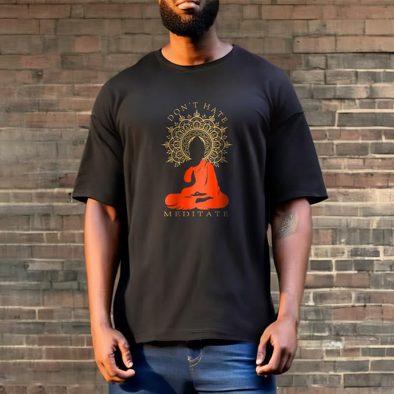 Soft Cotton Crew Neck Mindful Meditation T-Shirt