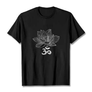 Om Lotus Sketch Cotton Tee T-shirt