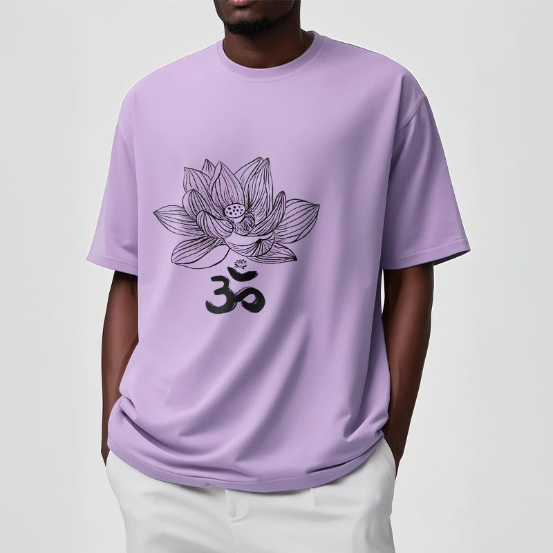 Om Lotus Sketch Cotton Tee T-shirt