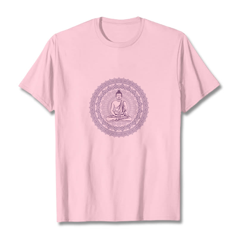 Mandala Buddha Cotton Tee T-shirt