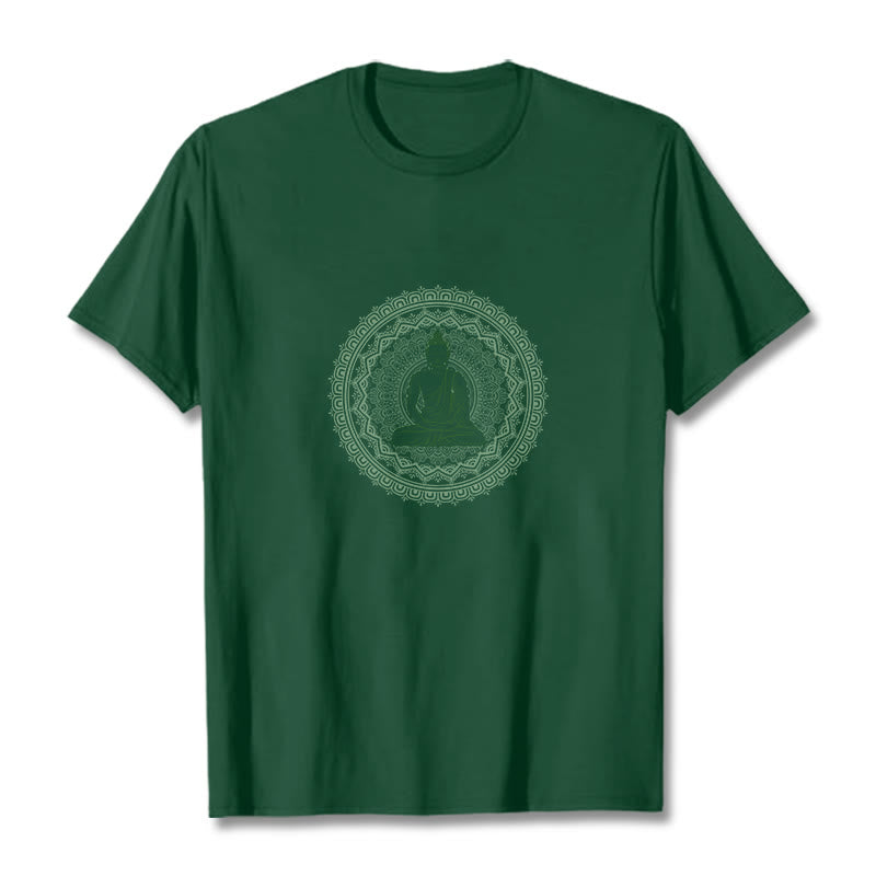 Mandala Buddha Cotton Tee T-shirt