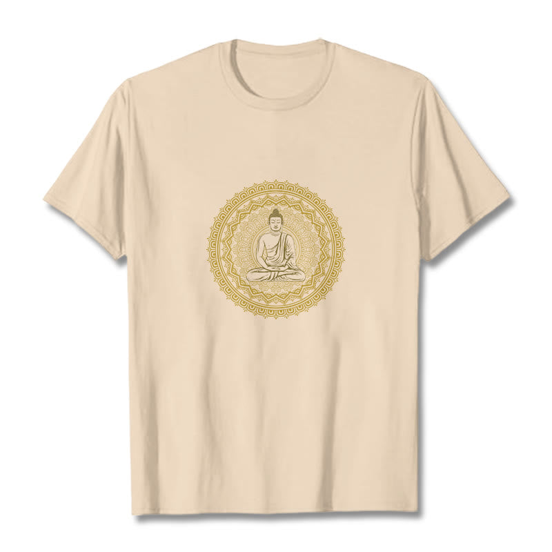 Mandala Buddha Cotton Tee T-shirt