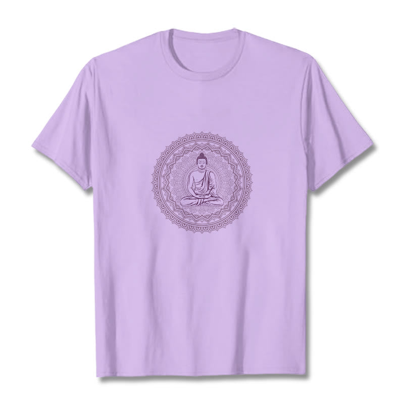 Mandala Buddha Cotton Tee T-shirt