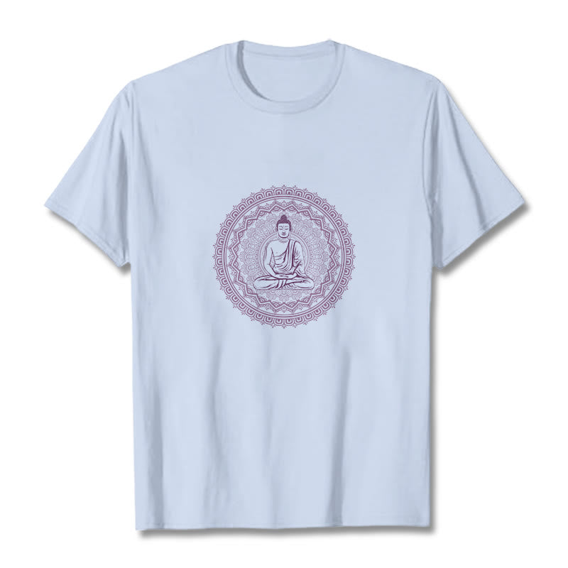 Mandala Buddha Cotton Tee T-shirt