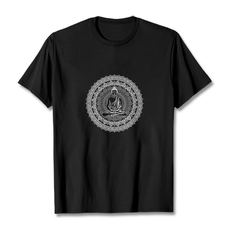 Mandala Buddha Cotton Tee T-shirt