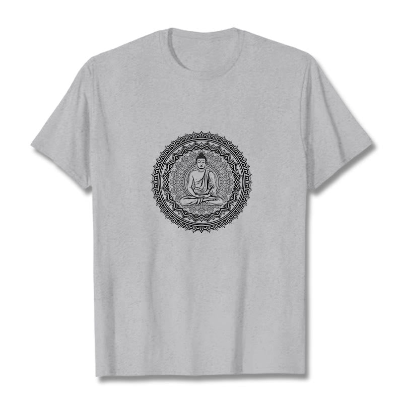 Mandala Buddha Cotton Tee T-shirt