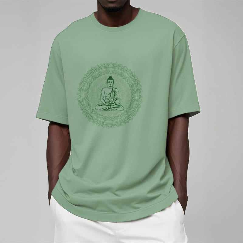 Mandala Buddha Cotton Tee T-shirt
