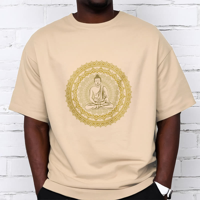 Mandala Buddha Cotton Tee T-shirt
