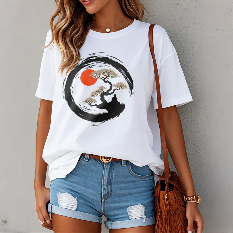Tactile Cotton Zen Graphic Meditation Tee