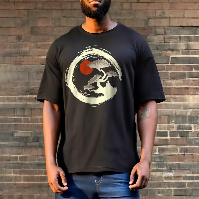 Tactile Cotton Zen Graphic Meditation Tee
