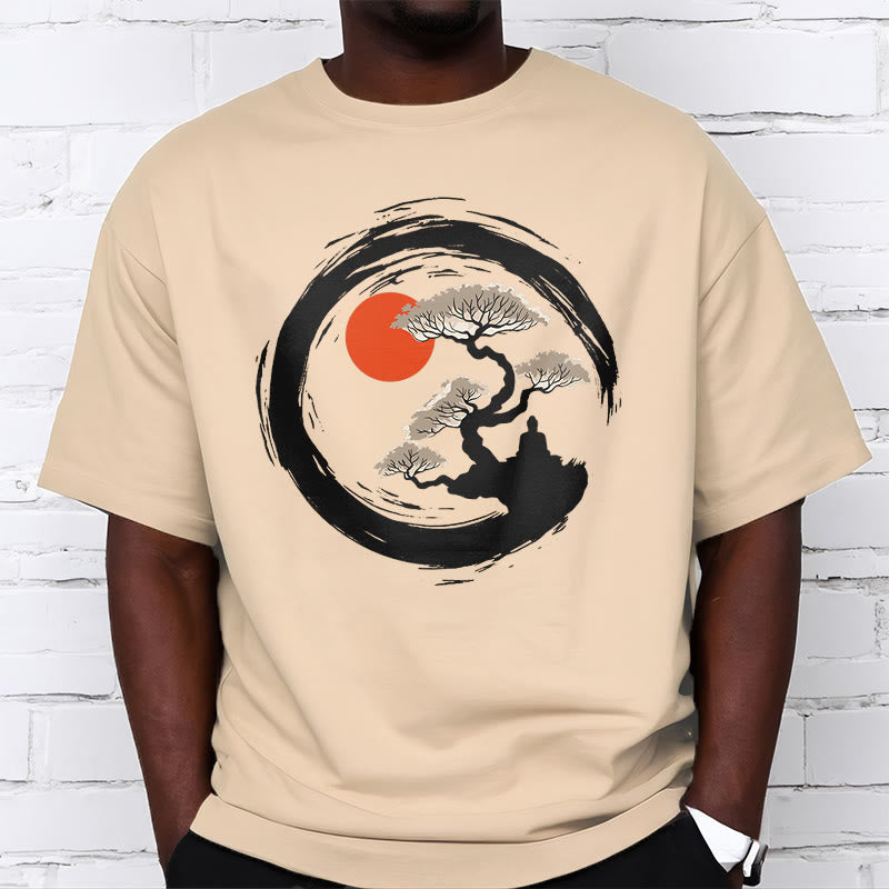 Tactile Cotton Zen Graphic Meditation Tee