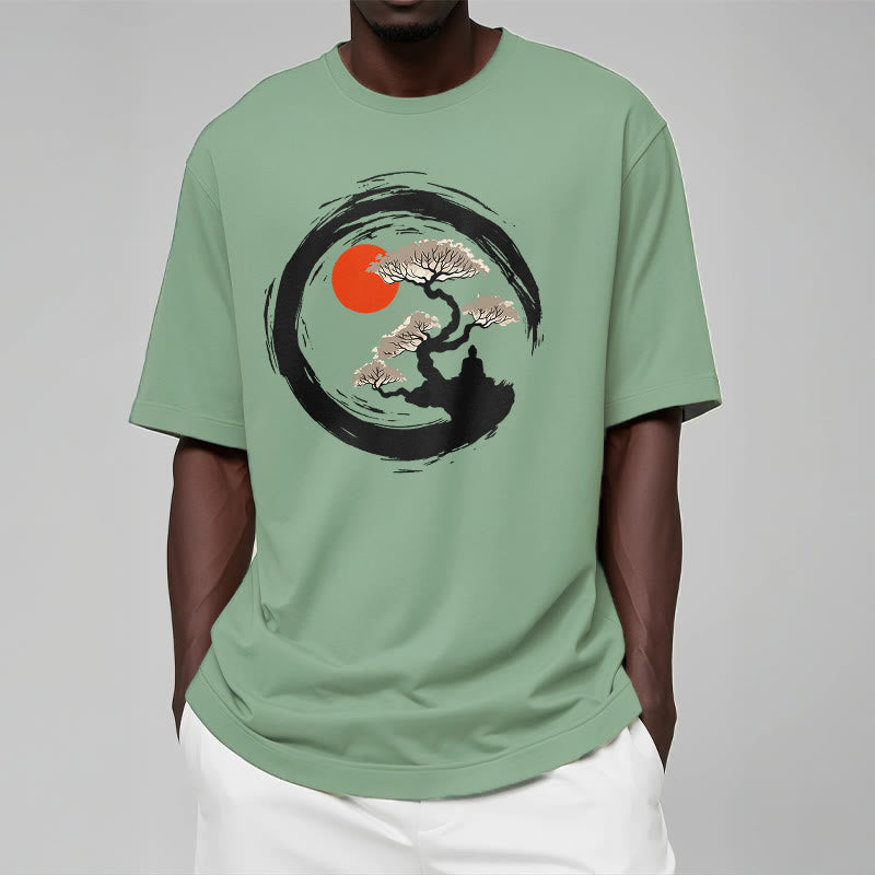 Tactile Cotton Zen Graphic Meditation Tee