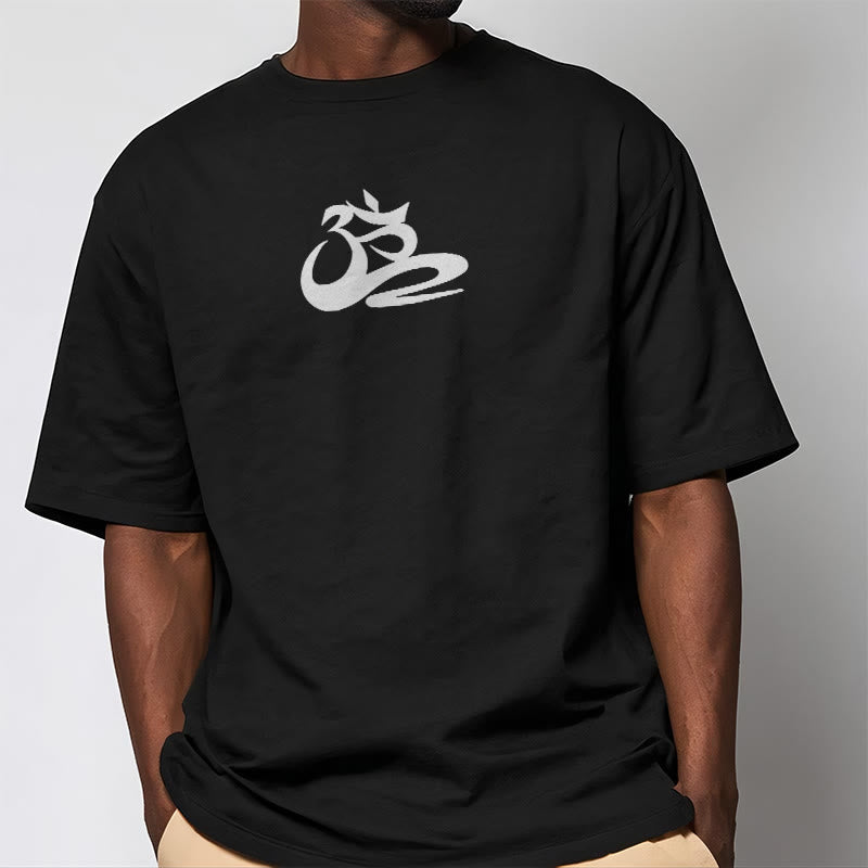 Soft Cotton Crewneck OM Graphic Meditation T-Shirt