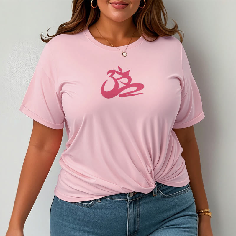 Soft Cotton Crewneck OM Graphic Meditation T-Shirt