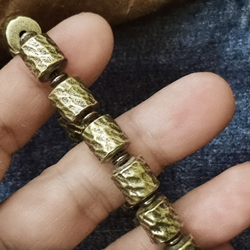 Copper Meteorite Crater Pattern Luck Bracelet