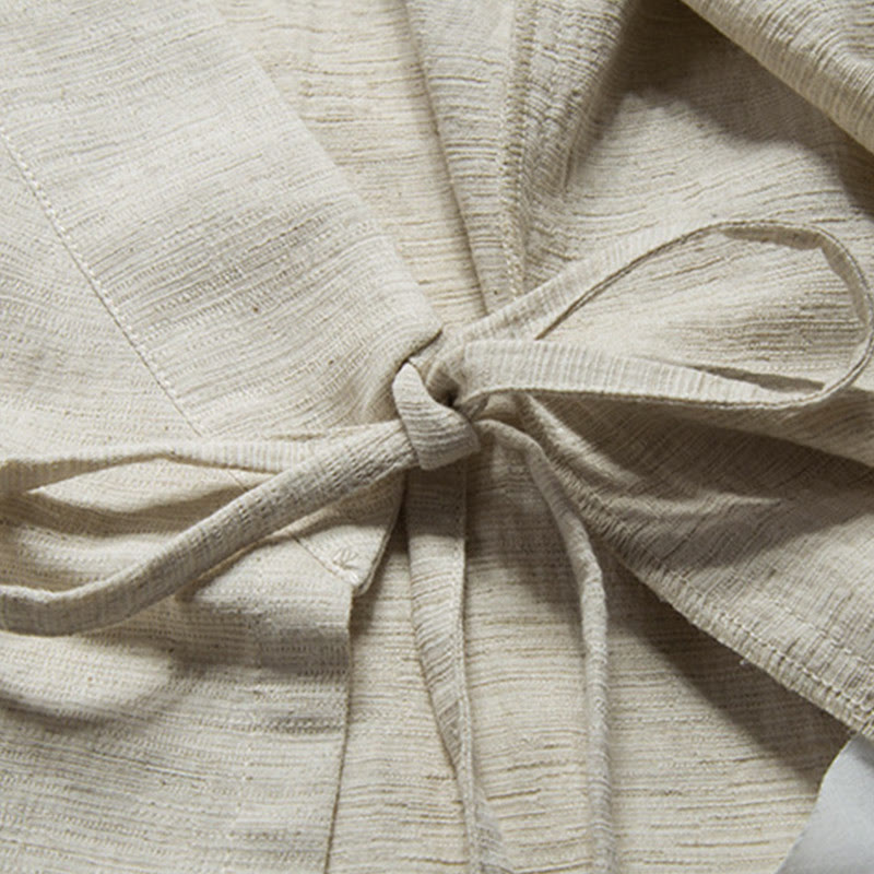 Fall Chinese Hanfu Cotton Linen Men Jacket Clothing